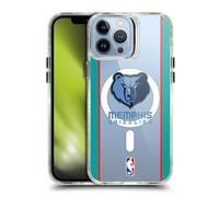 Head Case Designs Officially Licensed NBA Black Design Text Memphis Grizzlies Logo Shockproof Bumper Case [Military Grade Protection] Compatible with iPhone 13 Pro Max and Compatible with MagSafe