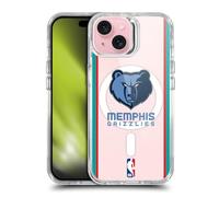Head Case Designs Officially Licensed NBA Black Design Text Memphis Grizzlies Logo Shockproof Bumper Case [Military Grade Protection] Compatible with iPhone 15 and Compatible with MagSafe