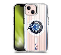 Head Case Designs Officially Licensed NBA Black Design Text Orlando Magic Logo Shockproof Bumper Case [Military Grade Protection] Compatible with iPhone 13 and Compatible with MagSafe