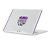 Head Case Designs Officially Licensed NBA Black Design Text Sacramento Kings Logo Clear Glitter Hard Crystal Armour Laptop Case compatible with MacBook Air 13.6" A2681/A3113/A3240 2022/2024/2025