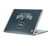 Head Case Designs Officially Licensed NBA Black Design Text San Antonio Spurs Logo Black Glitter Hard Crystal Armour Laptop Case compatible with MacBook Air 13.6" A2681/A3113/A3240 2022/2024/2025