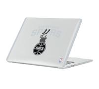 Head Case Designs Officially Licensed NBA Black Design Text San Antonio Spurs Logo Clear Hard Crystal Armour Laptop Case Compatible with MacBook Air 13.6" A2681/A3113/A3240 2022/2024/2025