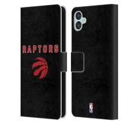 Head Case Designs Officially Licensed NBA Black Design Toronto Raptors Logo Leather Wallet Case Compatible With Samsung Galaxy M04 5G / A04e