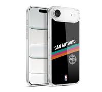 Head Case Designs Officially Licensed NBA Black Fiesta Design San Antonio Spurs Logo Gel Case [Military Grade Protection] Compatible with Apple iPhone 17 Air and Compatible with MagSafe