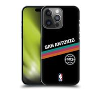 Head Case Designs Officially Licensed NBA Black Fiesta Design San Antonio Spurs Logo Hard Back Case Compatible With Apple iPhone 14 Pro