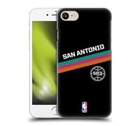 Head Case Designs Officially Licensed NBA Black Fiesta Design San Antonio Spurs Logo Hard Back Case Compatible With Apple iPhone 7/8 / SE 2020 & 2022