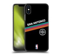 Head Case Designs Officially Licensed NBA Black Fiesta Design San Antonio Spurs Logo Hard Back Case Compatible With Apple iPhone X/iPhone XS