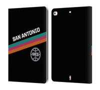 Head Case Designs Officially Licensed NBA Black Fiesta Design San Antonio Spurs Logo Leather Wallet Case Compatible With Apple iPad 9.7 2017 / iPad 9.7 2018