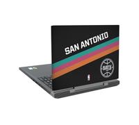 Head Case Designs Officially Licensed NBA Black Fiesta Design San Antonio Spurs Logo Vinyl Sticker Skin Decal Cover Compatible With Dell Inspiron 15 7000 P65F