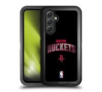 Head Case Designs Officially Licensed NBA Black Houston Rockets Logo Ultra-Armoured Shockproof Case [Military Grade Protection] Compatible With Samsung Galaxy A54 5G
