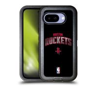 Head Case Designs Officially Licensed NBA Black Houston Rockets Logo Ultra-Armoured Shockproof Case [Military Grade Protection] Compatible With Google Pixel 9A