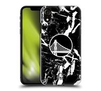 Head Case Designs Officially Licensed NBA Black Marble Golden State Warriors Hard Back Case Compatible With Apple iPhone XR