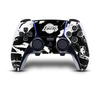 Head Case Designs Officially Licensed NBA Black Marble Los Angeles Lakers Vinyl Sticker Gaming Skin Decal Cover Compatible With Sony PlayStation 5 PS5 DualSense Edge Controller