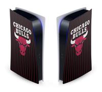 Head Case Designs Officially Licensed NBA Black Pinstripe Design Chicago Bulls Logo Vinyl Faceplate Sticker Gaming Skin Decal Cover Compatible With Sony PlayStation 5 PS5 Digital Edition Console