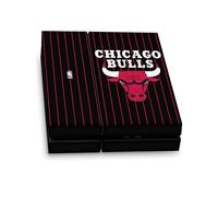 Head Case Designs Officially Licensed NBA Black Pinstripe Design Chicago Bulls Logo Vinyl Sticker Gaming Skin Decal Cover Compatible With Sony PlayStation 4 PS4 Console
