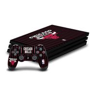 Head Case Designs Officially Licensed NBA Black Pinstripe Design Chicago Bulls Logo Vinyl Sticker Gaming Skin Decal Cover Compatible With Sony PlayStation 4 PS4 Pro Console and DualShock 4 Controller