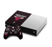 Head Case Designs Officially Licensed NBA Black Pinstripe Design Chicago Bulls Logo Vinyl Sticker Gaming Skin Decal Cover Compatible With Xbox One S Console and Controller Bundle