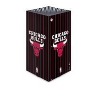 Head Case Designs Officially Licensed NBA Black Pinstripe Design Chicago Bulls Logo Vinyl Sticker Gaming Skin Decal Cover Compatible With Xbox Series X Console