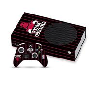Head Case Designs Officially Licensed NBA Black Pinstripe Design Chicago Bulls Logo Vinyl Sticker Gaming Skin Decal Cover Compatible With Xbox Series S Console and Controller Bundle