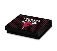 Head Case Designs Officially Licensed NBA Black Pinstripe Design Chicago Bulls Logo Vinyl Sticker Gaming Skin Decal Cover Compatible With Xbox One X Console