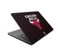 Head Case Designs Officially Licensed NBA Black Pinstripe Design Chicago Bulls Logo Vinyl Sticker Skin Decal Cover Compatible With MacBook Air 13.6" A2681/A3113/A3240 2022/2024/2025