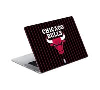 Head Case Designs Officially Licensed NBA Black Pinstripe Design Chicago Bulls Logo Vinyl Sticker Skin Decal Cover Compatible With MacBook Pro 14" A2442