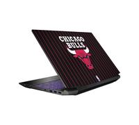 Head Case Designs Officially Licensed NBA Black Pinstripe Design Chicago Bulls Logo Vinyl Sticker Skin Decal Cover Compatible With HP Pavilion 15.6" 15-dk0047TX