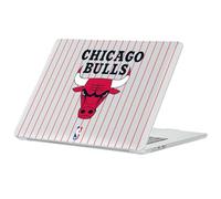Head Case Designs Officially Licensed NBA Black Pinstripe Text Chicago Bulls Logo Clear Hard Crystal Armour Laptop Case Compatible with MacBook Air 13.6" A2681/A3113/A3240 2022/2024/2025