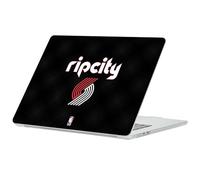 Head Case Designs Officially Licensed NBA Black Rip City Design Portland Trail Blazers Logo Clear Hard Crystal Armour Laptop Case Compatible with MacBook Air 13.6" A2681/A3113/A3240 2022/2024/2025