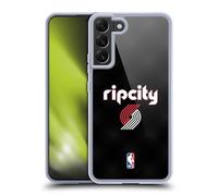 Head Case Designs Officially Licensed NBA Black Rip City Design Portland Trail Blazers Logo Gel Case [Military Grade Protection] Compatible with Samsung Galaxy S22+ 5G and Compatible with MagSafe