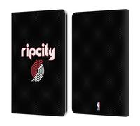 Head Case Designs Officially Licensed NBA Black Rip City Design Portland Trail Blazers Logo Leather Wallet Case Compatible With Kindle Paperwhite 1/2 / 3