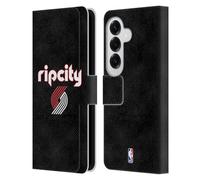 Head Case Designs Officially Licensed NBA Black Rip City Design Portland Trail Blazers Logo Leather Wallet Case Compatible With Samsung Galaxy S26