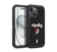 Head Case Designs Officially Licensed NBA Black Rip City Design Portland Trail Blazers Logo Ultra-Armoured Shockproof Case [Military Grade Protection] Compatible With Apple iPhone 15