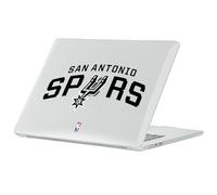 Head Case Designs Officially Licensed NBA Black Text San Antonio Spurs Logo Clear Glitter Hard Crystal Armour Laptop Case compatible with MacBook Air 13.6" A2681/A3113/A3240 2022/2024/2025