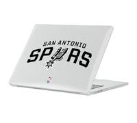 Head Case Designs Officially Licensed NBA Black Text San Antonio Spurs Logo Clear Hard Crystal Armour Laptop Case Compatible with MacBook Air 13.6" A2681/A3113/A3240 2022/2024/2025
