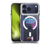 Head Case Designs Officially Licensed NBA Black Vice Design Text Miami Heat Logo Shockproof Bumper Case [Military Grade Protection] Compatible with Apple iPhone 17 Pro Max and Compatible with MagSafe