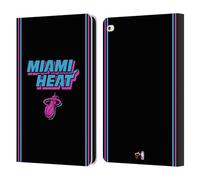 Head Case Designs Officially Licensed NBA Black Vice Nights Design Miami Heat Logo Leather Wallet Case Compatible With Apple iPad Air 2 (2014)