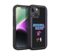 Head Case Designs Officially Licensed NBA Black Vice Nights Design Miami Heat Logo Ultra-Armoured Shockproof Case [Military Grade Protection] Compatible With Apple iPhone 14