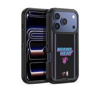 Head Case Designs Officially Licensed NBA Black Vice Nights Design Miami Heat Logo Ultra-Armoured Shockproof Case [Military Grade Protection] Compatible With Apple iPhone 17 Pro Max