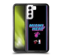 Head Case Designs Officially Licensed NBA Black Vice Nights Design Miami Heat Logo Ultra-Armoured Shockproof Case [Military Grade Protection] Compatible With Samsung Galaxy S21+ 5G