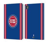 Head Case Designs Officially Licensed NBA Blue Design Detroit Pistons Logo Leather Wallet Case Compatible With Apple iPad Pro 11 M4/M5 2024/2025