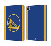 Head Case Designs Officially Licensed NBA Blue Design Golden State Warriors Logo Leather Wallet Case Compatible With Apple iPad Pro 12.9 2020/2021/2022
