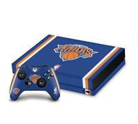 Head Case Designs Officially Licensed NBA Blue Design New York Knicks Logo Vinyl Sticker Gaming Skin Decal Cover Compatible With Xbox One X Console and Controller Bundle