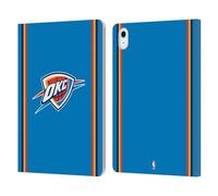 Head Case Designs Officially Licensed NBA Blue Design Oklahoma City Thunder Logo Leather Wallet Case Compatible With Apple iPad Air 11 2020/2022/2024/2025