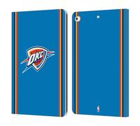 Head Case Designs Officially Licensed NBA Blue Design Oklahoma City Thunder Logo Leather Wallet Case Compatible With Apple iPad 9.7 2017 / iPad 9.7 2018