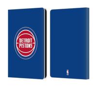 Head Case Designs Officially Licensed NBA Blue Detroit Pistons Logo Leather Wallet Case Compatible With Amazon Kindle Paperwhite 6