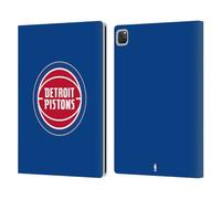Head Case Designs Officially Licensed NBA Blue Detroit Pistons Logo Leather Wallet Case Compatible With Apple iPad Pro 12.9 2020/2021/2022
