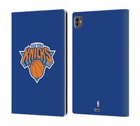 Head Case Designs Officially Licensed NBA Blue New York Knicks Logo Leather Wallet Case Compatible With Apple iPad Pro 11 M4/M5 2024/2025