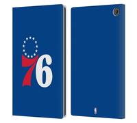 Head Case Designs Officially Licensed NBA Blue Philadelphia 76ers Logo Leather Wallet Case Compatible With Amazon Fire Max 11 2023