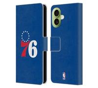 Head Case Designs Officially Licensed NBA Blue Philadelphia 76ers Logo Leather Wallet Case Compatible With Apple iPhone 17
